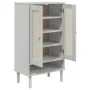 SENJA shoe rack rattan look solid wood white 59.5x35x107cm by vidaXL, Shoe racks and shoe organizers - Ref: Foro24-358050, Pr...
