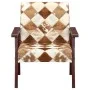 Weißer und brauner Sessel aus echtem Ziegenleder von vidaXL, Sessel - Ref: Foro24-247644, Preis: 227,83 €, Rabatt: %
