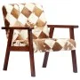 Weißer und brauner Sessel aus echtem Ziegenleder von vidaXL, Sessel - Ref: Foro24-247644, Preis: 227,83 €, Rabatt: %
