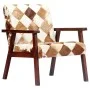 Weißer und brauner Sessel aus echtem Ziegenleder von vidaXL, Sessel - Ref: Foro24-247644, Preis: 227,83 €, Rabatt: %