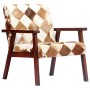Weißer und brauner Sessel aus echtem Ziegenleder von vidaXL, Sessel - Ref: Foro24-247644, Preis: 232,20 €, Rabatt: %