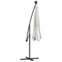 Hanging umbrella with LED lights and metal pole 300 cm sand by vidaXL, Umbrellas - Ref: Foro24-42970, Price: 137,21 €, Discou...