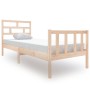 Solid pine wood bed frame 75x190 cm by vidaXL, Beds and slatted bases - Ref: Foro24-3101308, Price: 89,43 €, Discount: %