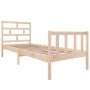 Solid pine wood bed frame 75x190 cm by vidaXL, Beds and slatted bases - Ref: Foro24-3101308, Price: 89,43 €, Discount: %