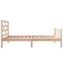 Solid pine wood bed frame 75x190 cm by vidaXL, Beds and slatted bases - Ref: Foro24-3101308, Price: 89,50 €, Discount: %