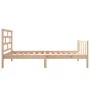 Solid pine wood bed frame 75x190 cm by vidaXL, Beds and slatted bases - Ref: Foro24-3101308, Price: 87,12 €, Discount: %