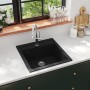 Granit-Spülbecken mit einer schwarzen Schüssel. von vidaXL, Sinkt - Ref: Foro24-142948, Preis: 161,75 €, Rabatt: %