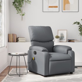 Gray synthetic leather reclining massage chair by vidaXL, Armchairs - Ref: Foro24-373444, Price: 215,89 €, Discount: %