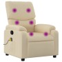 Cream Fabric Reclining Massage Chair by vidaXL, Armchairs - Ref: Foro24-373431, Price: 243,77 €, Discount: %