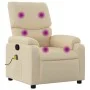 Cream Fabric Reclining Massage Chair by vidaXL, Armchairs - Ref: Foro24-373431, Price: 239,36 €, Discount: %