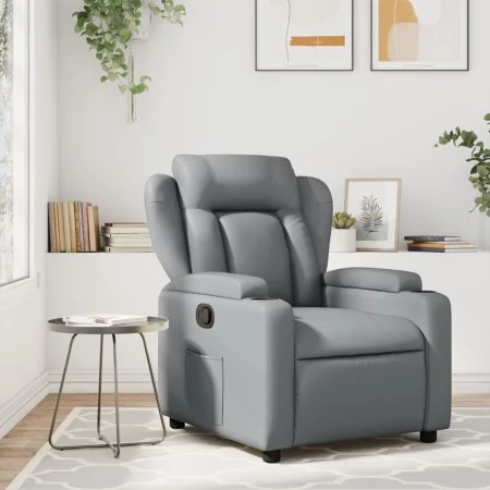 Gray synthetic leather reclining massage chair by vidaXL, Armchairs - Ref: Foro24-372437, Price: 252,21 €, Discount: %