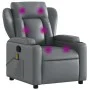 Sillón de masaje reclinable cuero sintético gris de vidaXL, Sillones - Ref: Foro24-372437, Precio: 262,96 €, Descuento: %