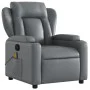 Sillón de masaje reclinable cuero sintético gris de vidaXL, Sillones - Ref: Foro24-372437, Precio: 262,96 €, Descuento: %