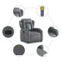 Sillón de masaje reclinable cuero sintético gris de vidaXL, Sillones - Ref: Foro24-372437, Precio: 262,96 €, Descuento: %