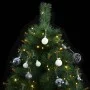Artificial Christmas tree with hinges 300 LED and balls 180 cm by vidaXL, Christmas trees - Ref: Foro24-3210428, Price: 135,0...