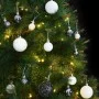 Artificial Christmas tree with hinges 300 LED and balls 180 cm by vidaXL, Christmas trees - Ref: Foro24-3210428, Price: 135,0...