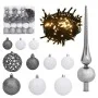 Artificial Christmas tree with hinges 300 LED and balls 180 cm by vidaXL, Christmas trees - Ref: Foro24-3210428, Price: 135,0...