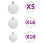 Artificial Christmas tree with hinges 300 LED and balls 180 cm by vidaXL, Christmas trees - Ref: Foro24-3210428, Price: 135,0...