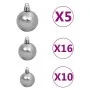 Artificial Christmas tree with hinges 300 LED and balls 180 cm by vidaXL, Christmas trees - Ref: Foro24-3210428, Price: 135,0...