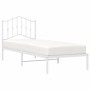 Bettgestell aus Metall mit weißem Kopfteil 90x200 cm von vidaXL, Betten und Lattenroste - Ref: Foro24-373831, Preis: 75,17 €,...