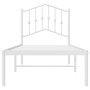Bettgestell aus Metall mit weißem Kopfteil 90x200 cm von vidaXL, Betten und Lattenroste - Ref: Foro24-373831, Preis: 75,17 €,...