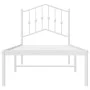 Estructura de cama de metal con cabecero blanco 90x200 cm de vidaXL, Camas y somieres - Ref: Foro24-373831, Precio: 73,87 €, ...