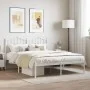 Metallbettgestell mit weißem Kopfteil 140x190 cm von vidaXL, Betten und Lattenroste - Ref: Foro24-373838, Preis: 108,71 €, Ra...
