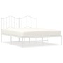 Metallbettgestell mit weißem Kopfteil 140x190 cm von vidaXL, Betten und Lattenroste - Ref: Foro24-373838, Preis: 110,51 €, Ra...