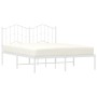 Metallbettgestell mit weißem Kopfteil 140x190 cm von vidaXL, Betten und Lattenroste - Ref: Foro24-373838, Preis: 110,51 €, Ra...
