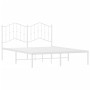 Metallbettgestell mit weißem Kopfteil 140x190 cm von vidaXL, Betten und Lattenroste - Ref: Foro24-373838, Preis: 110,51 €, Ra...