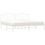 Bettgestell aus Metall mit weißem Kopfteil 193x203 cm von vidaXL, Betten und Lattenroste - Ref: Foro24-373844, Preis: 102,57 ...