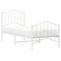 Estructura cama metal con cabecero y pie cama blanca 75x190 cm de vidaXL, Camas y somieres - Ref: Foro24-373846, Precio: 76,0...