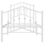 Estructura cama metal con cabecero y pie cama blanca 75x190 cm de vidaXL, Camas y somieres - Ref: Foro24-373846, Precio: 76,0...