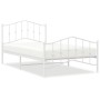 Metallbettgestell mit Kopf- und Fußteil weiß 107x203 cm von vidaXL, Betten und Lattenroste - Ref: Foro24-373852, Preis: 78,96...