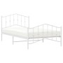 Metallbettgestell mit Kopf- und Fußteil weiß 107x203 cm von vidaXL, Betten und Lattenroste - Ref: Foro24-373852, Preis: 78,96...