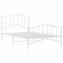 Metallbettgestell mit Kopf- und Fußteil weiß 107x203 cm von vidaXL, Betten und Lattenroste - Ref: Foro24-373852, Preis: 78,96...