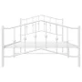 Metal bed frame with headboard and footboard white 107x203 cm by vidaXL, Beds and slatted bases - Ref: Foro24-373852, Price: ...