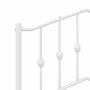 Metal bed frame with headboard and footboard white 107x203 cm by vidaXL, Beds and slatted bases - Ref: Foro24-373852, Price: ...