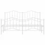 Metal bed frame with headboard and white footboard 160x200 cm by vidaXL, Beds and slatted bases - Ref: Foro24-373859, Price: ...