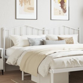 White metal headboard 160 cm by vidaXL, Headboards and footboards - Ref: Foro24-373873, Price: 32,28 €, Discount: %