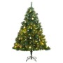 Árbol de Navidad artificial con bisagras 300 LED y bolas 240 cm