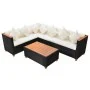 4-piece garden furniture set and black synthetic rattan cushions by vidaXL, Garden sets - Ref: Foro24-43000, Price: 611,50 €,...