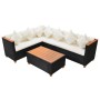 4-teiliges Gartenmöbel-Set und schwarze Kissen aus synthetischem Rattan von vidaXL, Gartensets - Ref: Foro24-43000, Preis: 61...