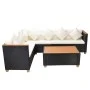 4-piece garden furniture set and black synthetic rattan cushions by vidaXL, Garden sets - Ref: Foro24-43000, Price: 611,50 €,...