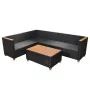 4-piece garden furniture set and black synthetic rattan cushions by vidaXL, Garden sets - Ref: Foro24-43000, Price: 611,50 €,...