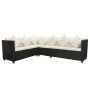 4-piece garden furniture set and black synthetic rattan cushions by vidaXL, Garden sets - Ref: Foro24-43000, Price: 611,50 €,...