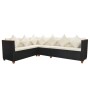 4-teiliges Gartenmöbel-Set und schwarze Kissen aus synthetischem Rattan von vidaXL, Gartensets - Ref: Foro24-43000, Preis: 61...