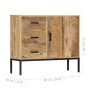 Solid mango wood sideboard 88x30x71 cm by vidaXL, Sideboards - Ref: Foro24-247969, Price: 318,16 €, Discount: %