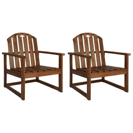 Sillones de jardín 2 uds madera acacia maciza de vidaXL, Sillas de jardín - Ref: Foro24-44033, Precio: 148,94 €, Descuento: %