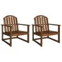 Garden armchairs 2 pcs solid acacia wood by vidaXL, Garden chairs - Ref: Foro24-44033, Price: 146,37 €, Discount: %